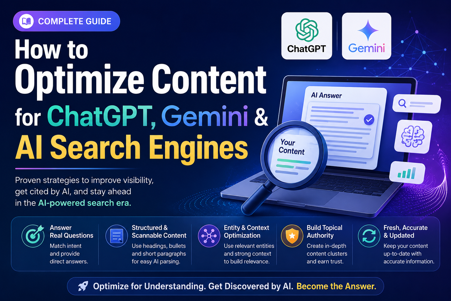 How to Optimize Content for ChatGPT, Gemini & AI Search Engines