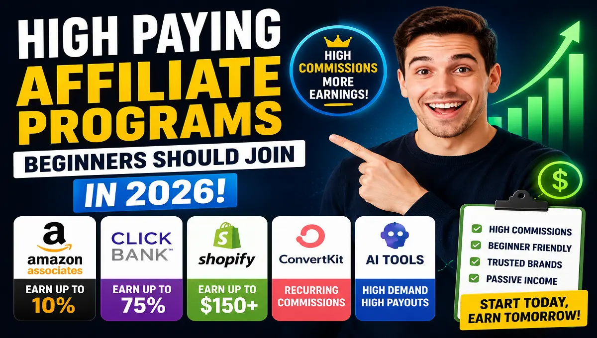 High Paying Affiliate Programs Beginners Should Join in 2026