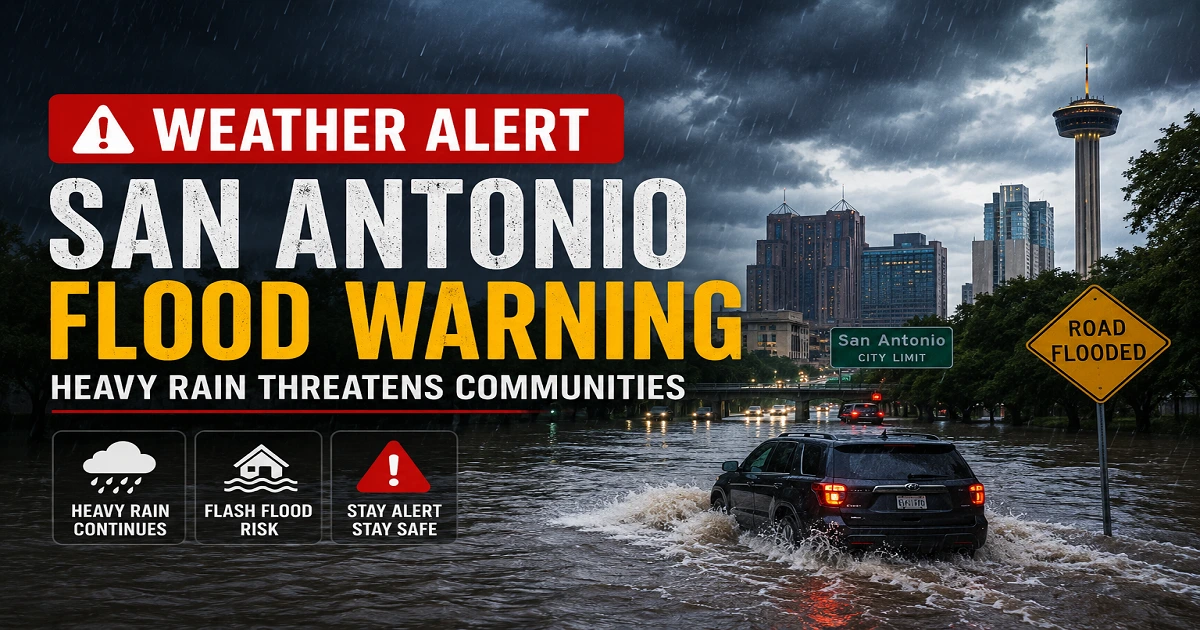 San Antonio Weather Alert: Flood Warning Issued as Heavy Rain Threatens Communities