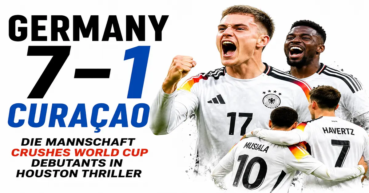 Germany 7–1 Curaçao: Die Mannschaft Crushes World Cup Debutants in Houston Thriller