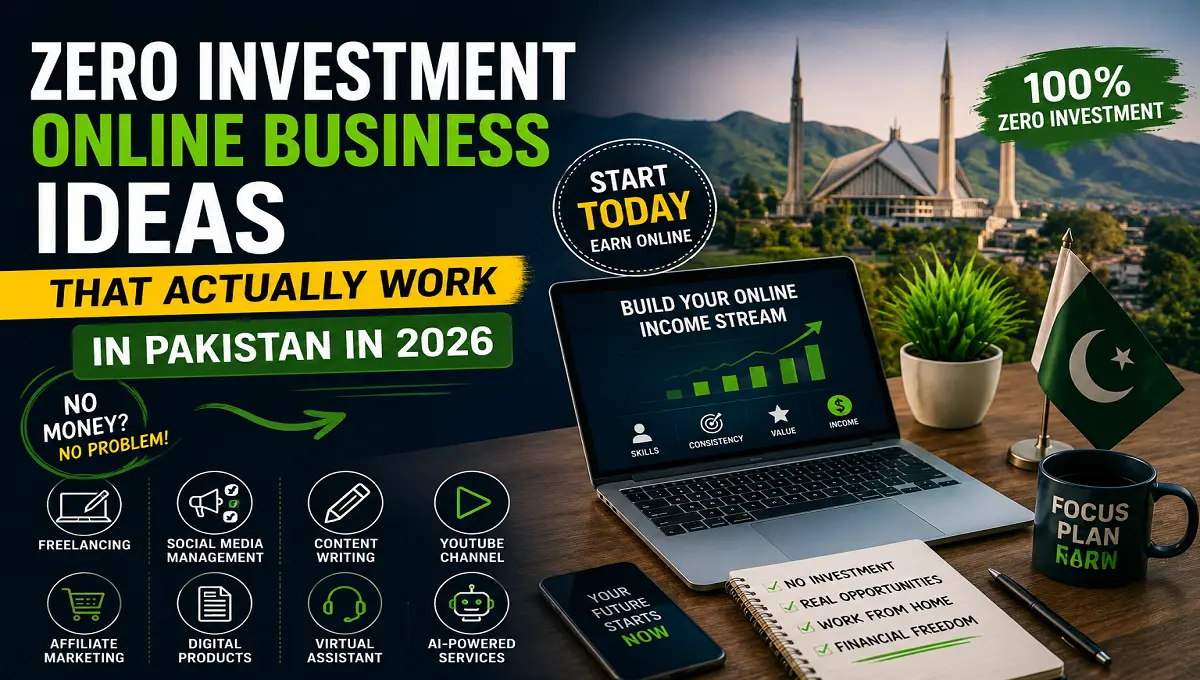 Zero Investment Online Business Ideas That Actually Work in Pakistan in 2026