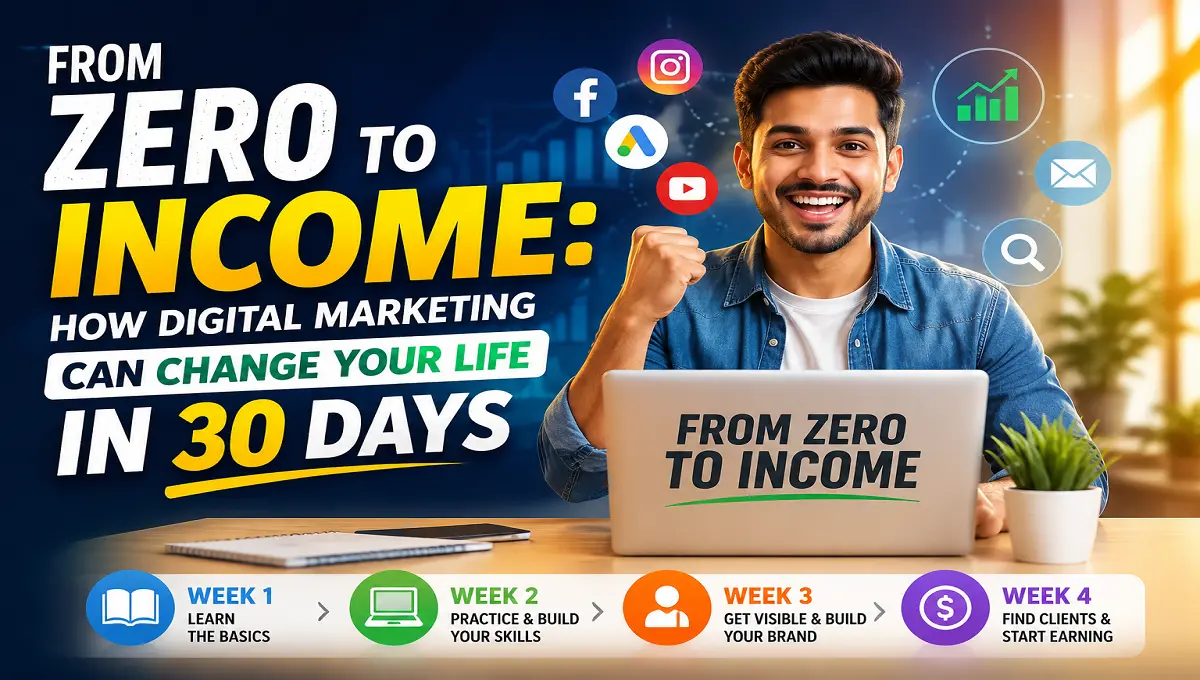 From Zero to Income: How Digital Marketing Can Change Your Life in 30 Days
