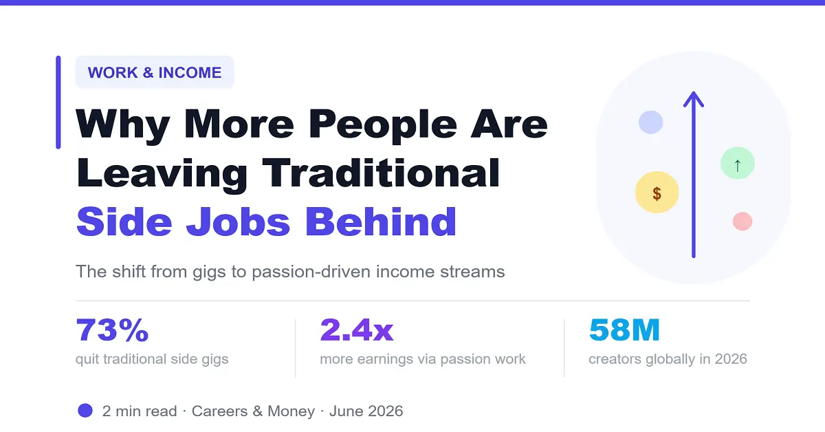 Why More People Are Leaving Traditional Side Jobs Behind
