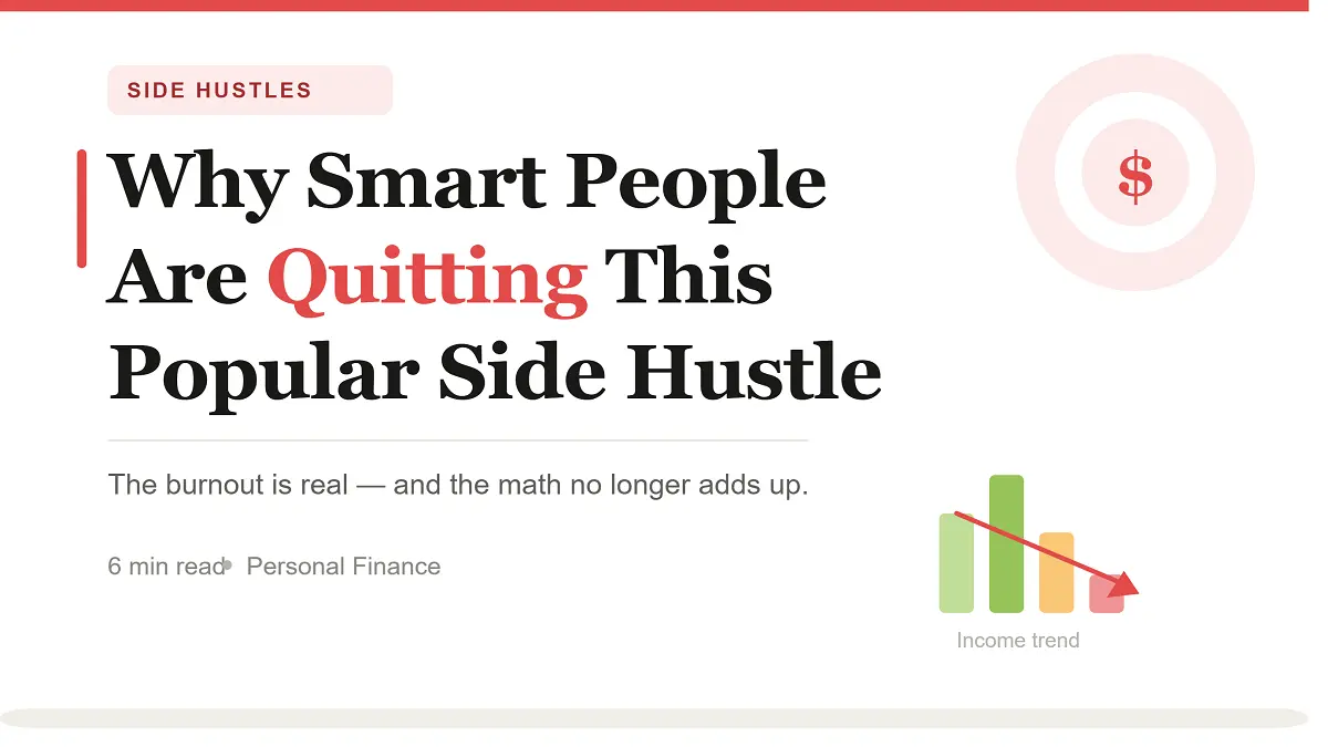 Why Smart People Are Quitting This Popular Side Hustle