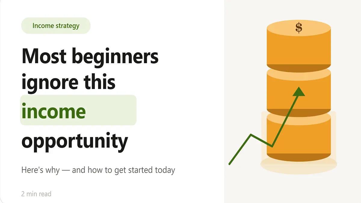 Most Beginners Ignore This Income Opportunity Here’s Why