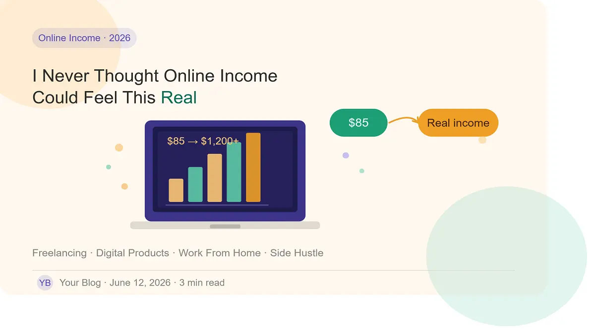 I Never Thought Online Income Could Feel This Real