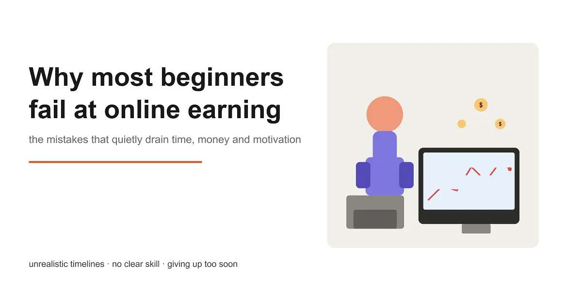 Why Most Beginners Fail at Online Earning